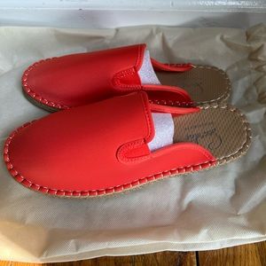 Seastar Beachwear Harbourside Mule - size 9 - bright orange